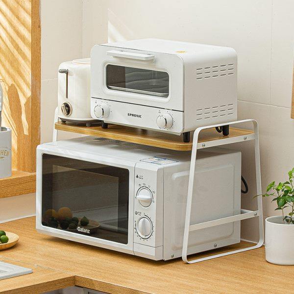 厨房桌面分层置物架微波炉台面双层储物架台面放烤箱电饭锅收纳架,厨房/烹饪用具,微波炉置物架,淘宝优惠券,粉丝福利购,淘宝优惠卷