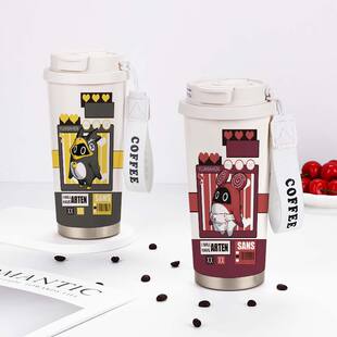 绝区零邦布周边保温杯二次元高颜值大容量学生儿童不锈钢吸管水杯