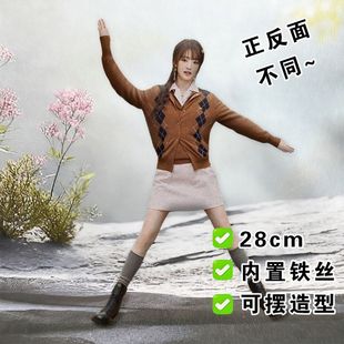 米妮 minnie娃娃人偶老鼠干抽象玩偶白边铁丝骨架四肢分离造型