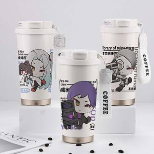 废墟图书馆周边保温杯安吉拉毒蛇本杰明大容量学生儿童不锈钢水杯