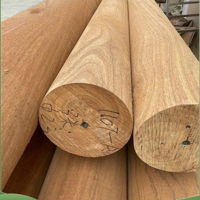 菠萝格圆木柱子柚木防腐木圆柱凉亭木柱长廊房梁立柱木料原木实木