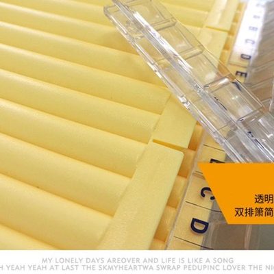 配件32管双排明箫吹嘴 印加律排乐团十二平均黎双排排箫透明吹嘴