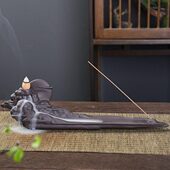 禅意紫砂香插香盒家用线香炉室内线香插仿古礼品装 饰礼物香薰摆件