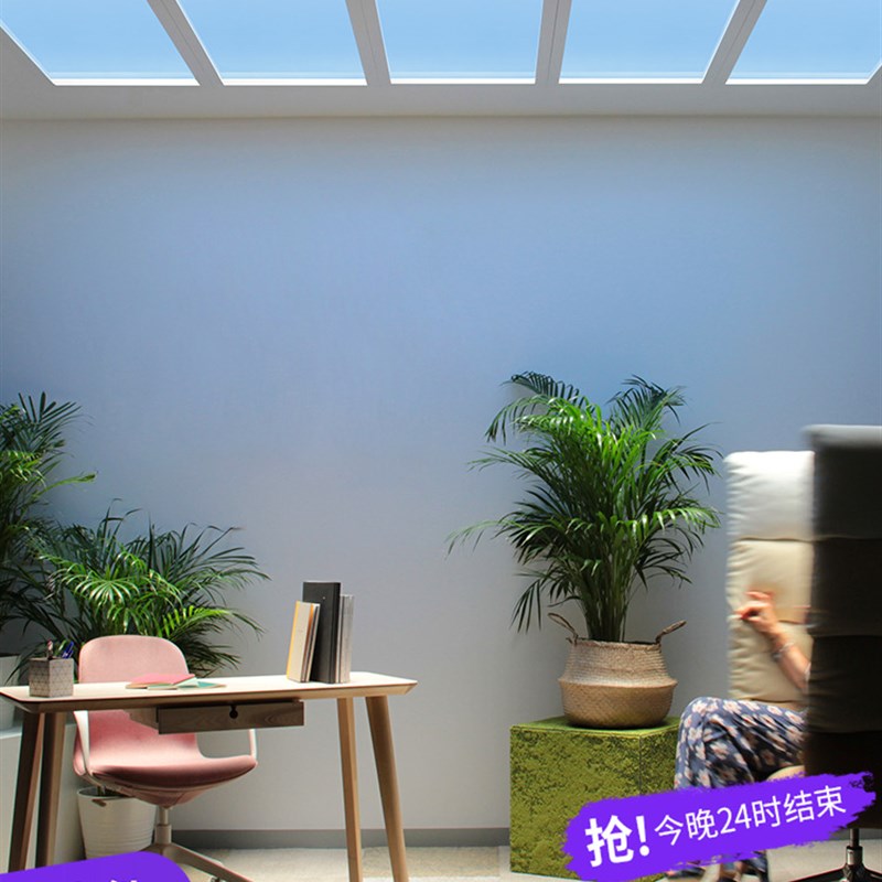 智能超薄晴空天灯第三代蓝天外露卫生间入口K吸顶灯青色自然光晴