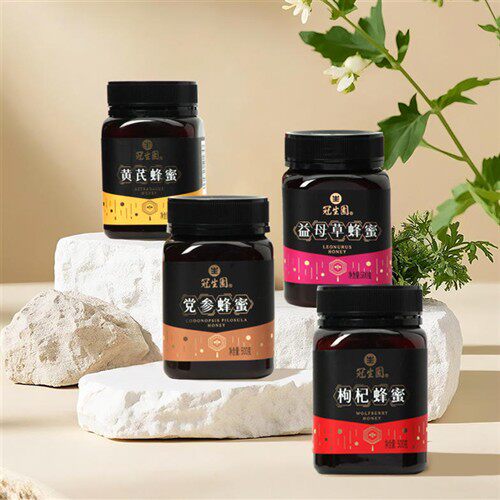 中华老字号 冠生园蜂蜜黄芪枸杞党参益母草蜂蜜正品冲饮泡水500g