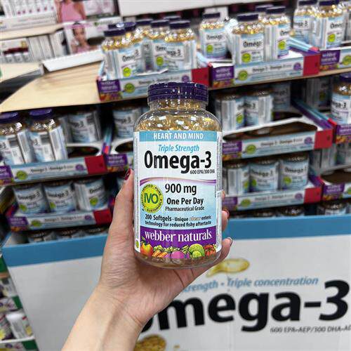 现货加拿大伟博Webber3倍浓缩Omega3深海鱼油软胶囊 200粒