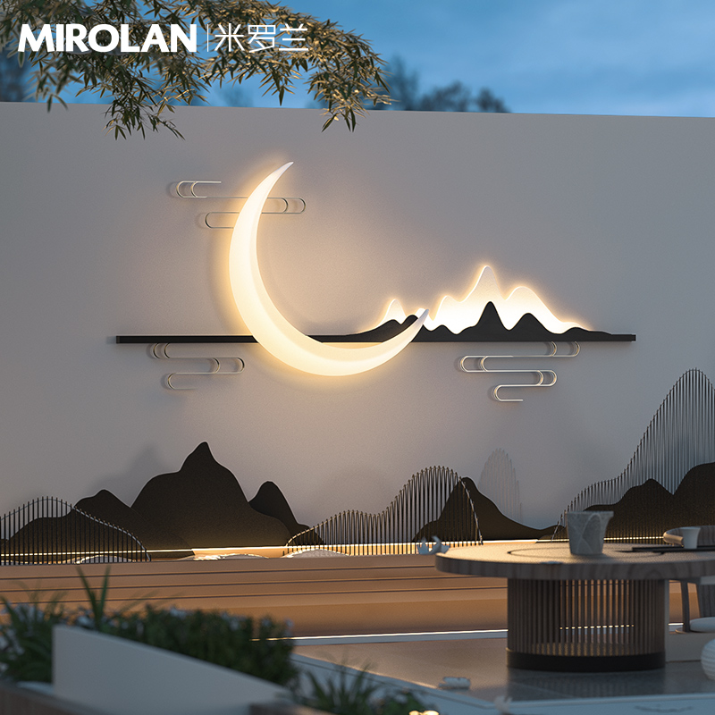 壁灯户外庭院墙壁灯防水别墅x外墙灯新中式背景墙壁灯院子影壁墙