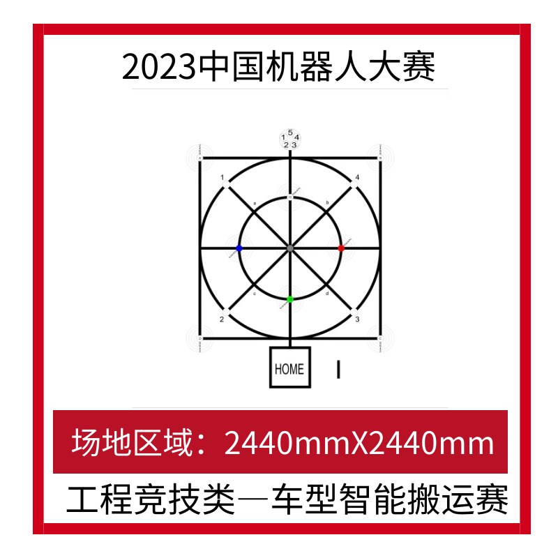 中国机器人大赛工程竞技类车型机器人智能搬运赛光电W车型赛道场