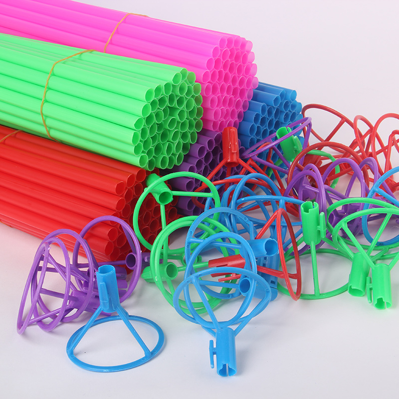 卡通铝膜气球杆子托杯棒40CMB汽球支架大号加粗加长桌飘托杆拖杆