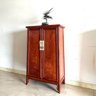 古典中式红木家具刺猬紫檀圆角柜明式面条柜花梨木玄关储物茶水柜