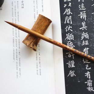 文峰 大兴安岭元尾纯狼 莱州文宝山真品狼毫毛笔欧柳二王专业书法