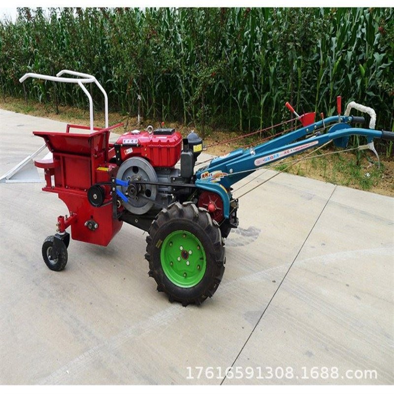 柴油电启动玉米扒皮收获机 188柴油割棒子机 Q东北辽宁玉米收货机