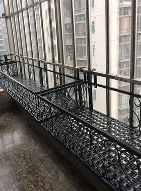 阳台栏杆铁艺花架多肉置物架花架子角落装饰花Q盆架窗台挂式架多