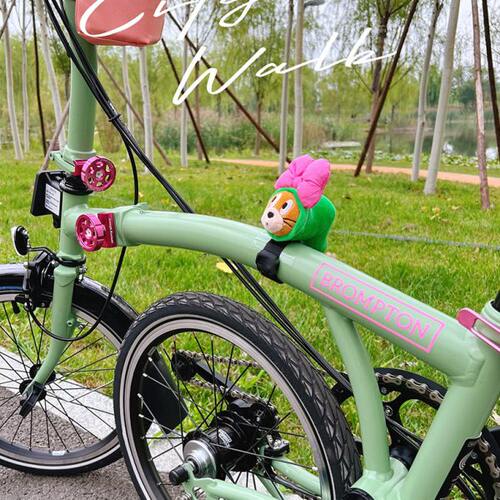 杰瑞鼠小布自行单车装饰小配件改装趴趴玩偶骑行装备配饰BROMPTON