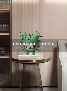 卡通创意粉红色儿童房可爱公仔雕塑摆件I福娃刺猬摆设家居软装饰