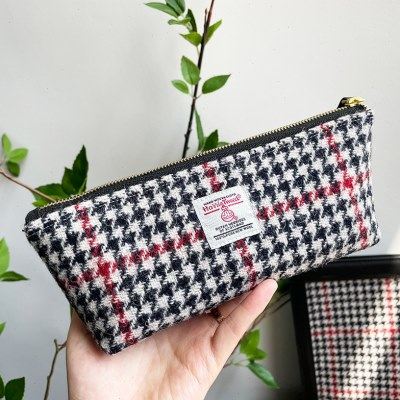 哈里斯粗花呢创意三角笔袋文具杂物小收纳包布艺大容量便携文具袋,文具电教/文化用品/商务用品,笔袋,淘宝优惠券,粉丝福利购,淘宝优惠卷