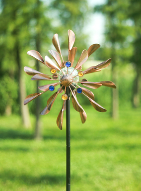 铁艺风车a户外摆件家居招财装饰品花园风车庭院风车菜园装饰摆件