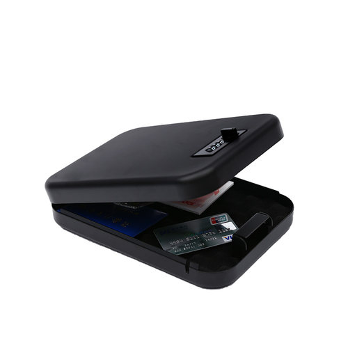 便携式手拿密码储物盒p随身保险箱保管盒钢缆固定户外场地健身运