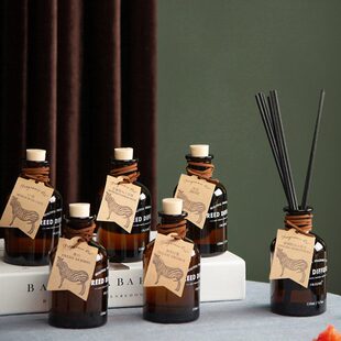 INJUNE斑小马无火香薰精油植物藤条香氛家用淡香室内除臭摆件持久