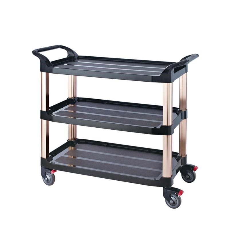 #三层餐车饭店收餐具推车v餐厅收碗车收餐车垃圾桶餐盘收集车