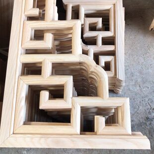 实木挂落中式实木角花木花松洞垭口隔断实木花格屏风门窗角花吊顶