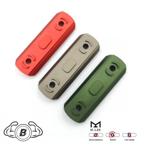 暴君 5槽 6cm高品质CNC金属M-LOK导轨 SLR外挂轨道 狼棕 MK8 ARP9