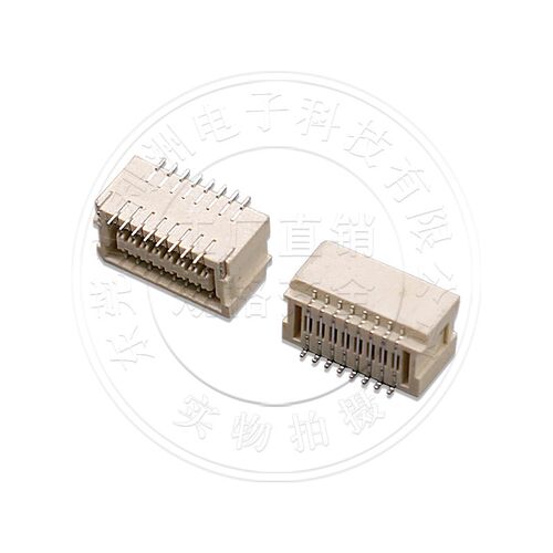 SHLD1.0连接器1.0mm间距双排卧贴带锁扣SHLD卧式插座线对板接插件