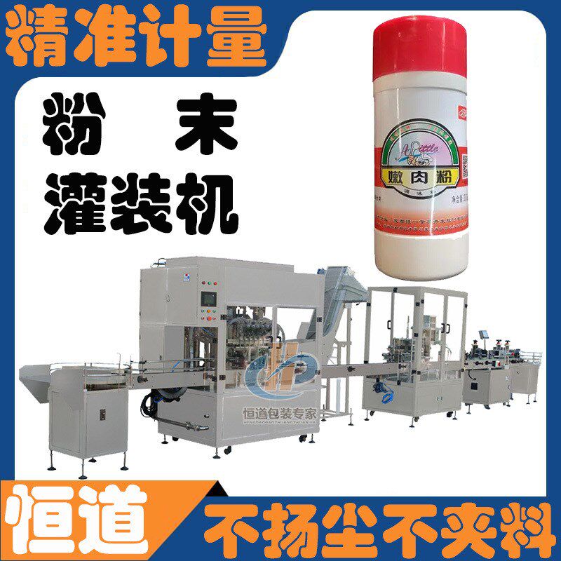 嫩肉粉全自动灌装机 粉末粉剂计量包装机械 P腌肉粉自动分装罐装