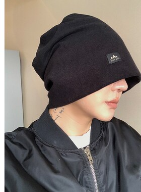 FINE STATEn帽子男款冬季新款堆堆帽大码大头围冷帽针织帽毛线帽
