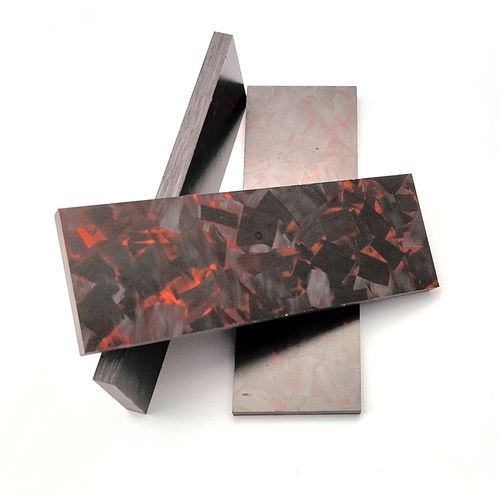 锻造碳纤维彩色刀柄 刀具配件手柄碳纤板锻造碎碳纤贴片DIY手柄料