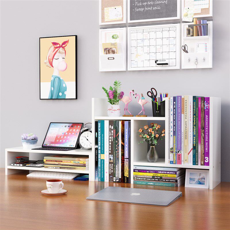 书架书桌面多层简易置物架简约组合整理架桌上儿童学生用宿舍书柜