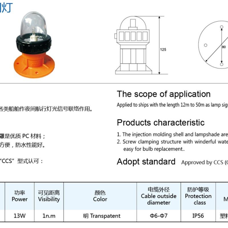 船用讯号灯 船舶航行灯BSW9812频闪灯12V   13W 夜间航行讯号灯,机械设备,矿山专用设备,淘宝优惠券,粉丝福利购,淘宝优惠卷