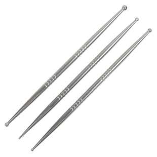 不锈钢双头点穴棒全身穴位按摩拨筋耳疗丸棒金属面部美容足疗按压