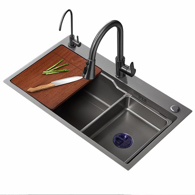 统正枪灰色304不锈钢厨房水槽洗菜盆洗碗池手工盆台上加厚大单槽Q,搬运/仓储/物流设备,其他起重搬运设备,淘宝优惠券,粉丝福利购,淘宝优惠卷