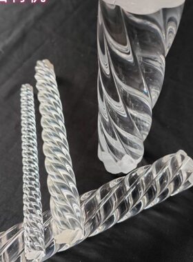 高透明有机玻璃亚克力pmma实心螺纹棒 麻花柱棍尺寸直径10-50mm