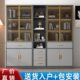书柜带玻璃门整面墙落地轻奢高档玻璃柜现代简约书橱柜子展示柜