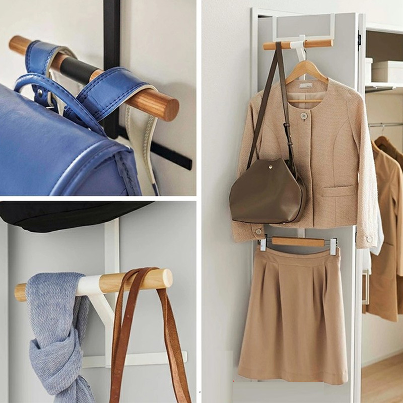 韩式双肩包挂架书包手袋单肩包收纳架门J后挂钩免打孔白色背包挂