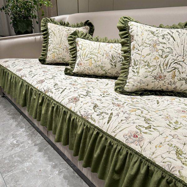 田园风沙发垫2024新款四季通用防滑欧美法式高档奢华坐垫套罩定制