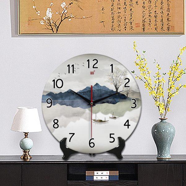 承沁新中式陶瓷钟表摆件创意时钟客厅挂钟座钟静音台钟大数字摆钟,家居饰品,座钟,淘宝优惠券,粉丝福利购,淘宝优惠卷