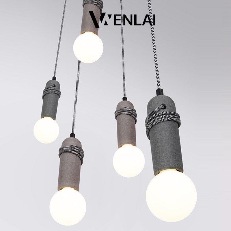 汶莱 工业风极简吊灯日式简w约民宿创意装饰店铺商用吧台水泥吊灯