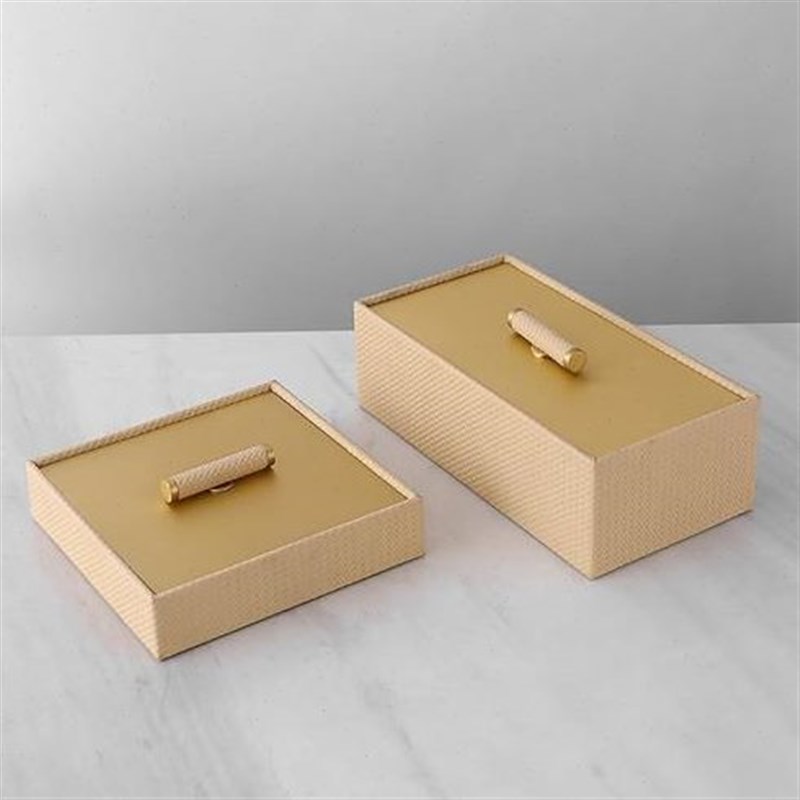 欧式小奢华轻奢皮革首t饰盒收纳摆设现代卧室梳妆台储物罐