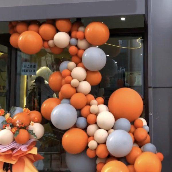 复古桔色爱马橙秋色系气球链生日派对用品店庆装饰开业活动布置,节庆用品/礼品,装扮布置套餐,淘宝优惠券,粉丝福利购,淘宝优惠卷