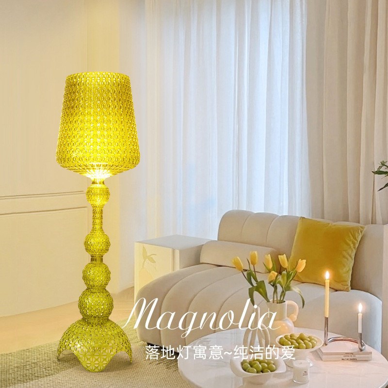 意大利镂空落g地灯客厅高级感卧室沙发旁装饰氛围灯具酒杯落地台