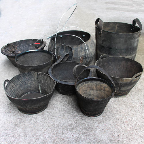 建筑工地用吊砂浆桶水泥u桶灰桶轮胎桶橡胶桶胶皮桶大号抗摔耐磨