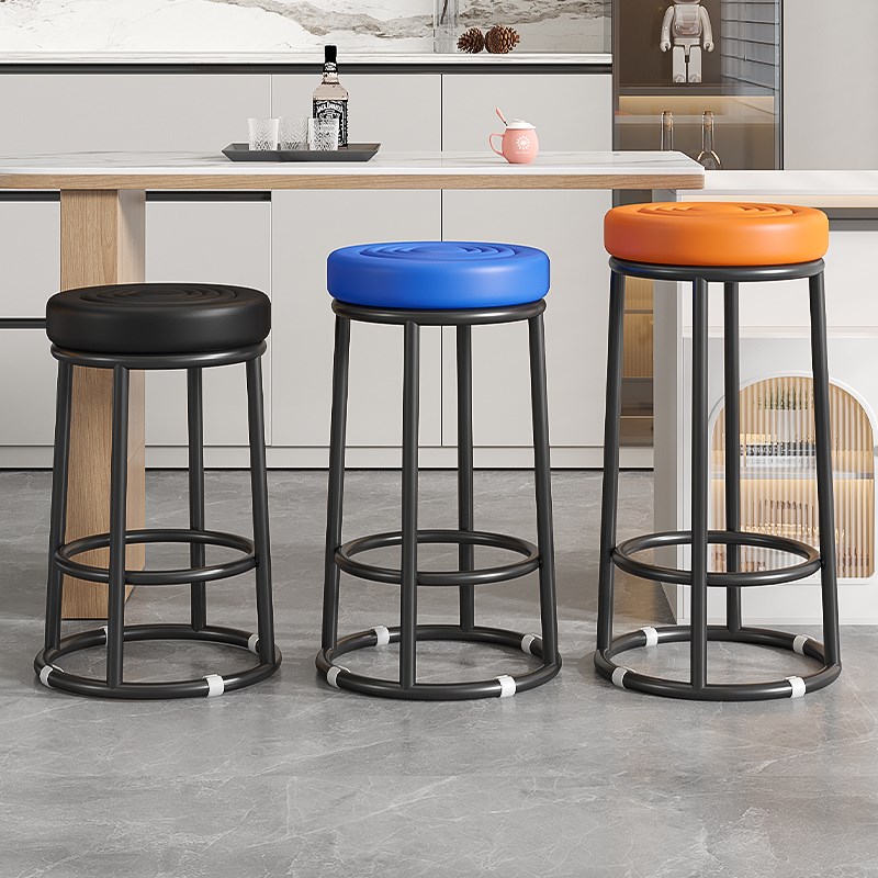 酒吧椅圆a形椅子吧凳柜台前台凳子商用高脚凳吧台凳收银饭厅
