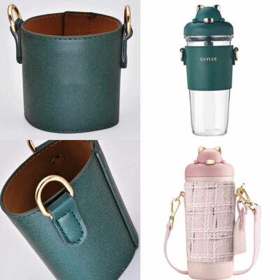 小立猫耳杯SL001杯套塑料水杯保护套子保温杯BW8434水壶背带配件