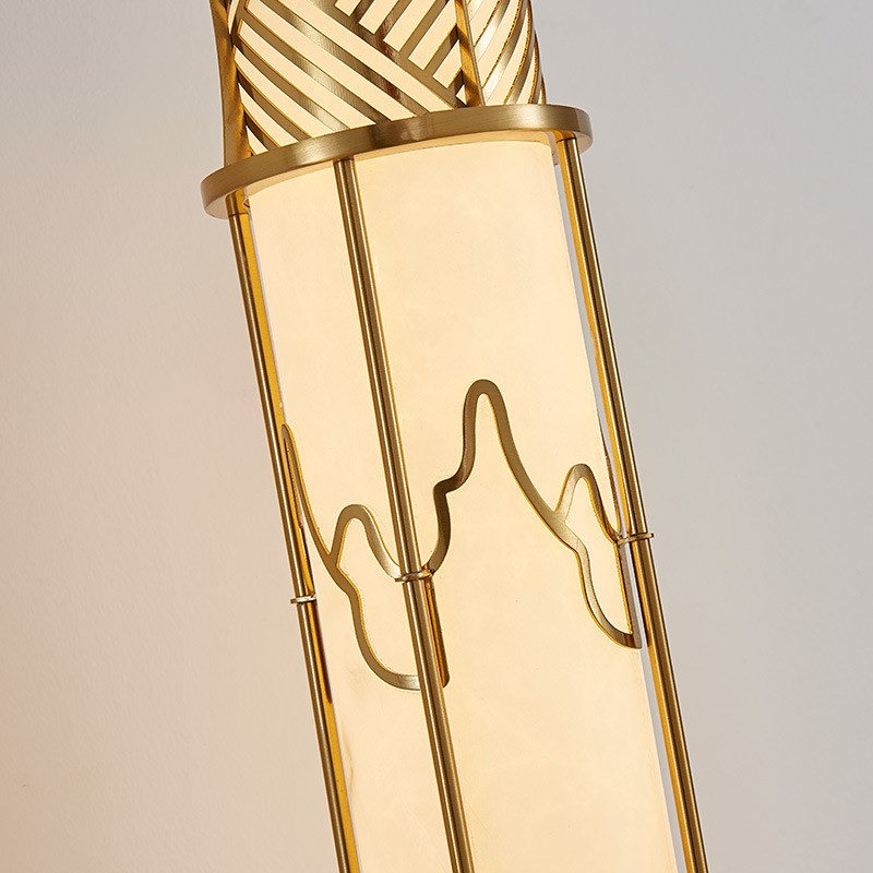 新中式云石长杆壁灯客厅背景墙灯禅意中I国风样板房会所别墅酒店