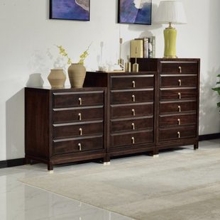 新中式全实木斗柜黑檀木斗柜乌金木斗柜白蜡木斗柜储物柜收纳柜