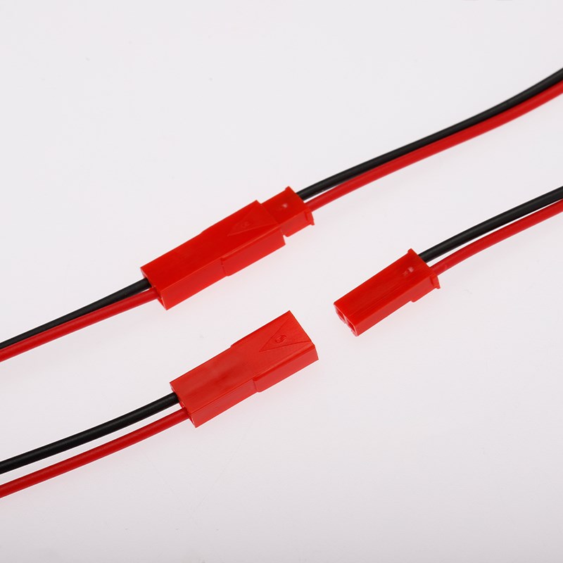 JST对插线 2P连接线 LED公母插头 红黑线  模型 玩具等电源连接线