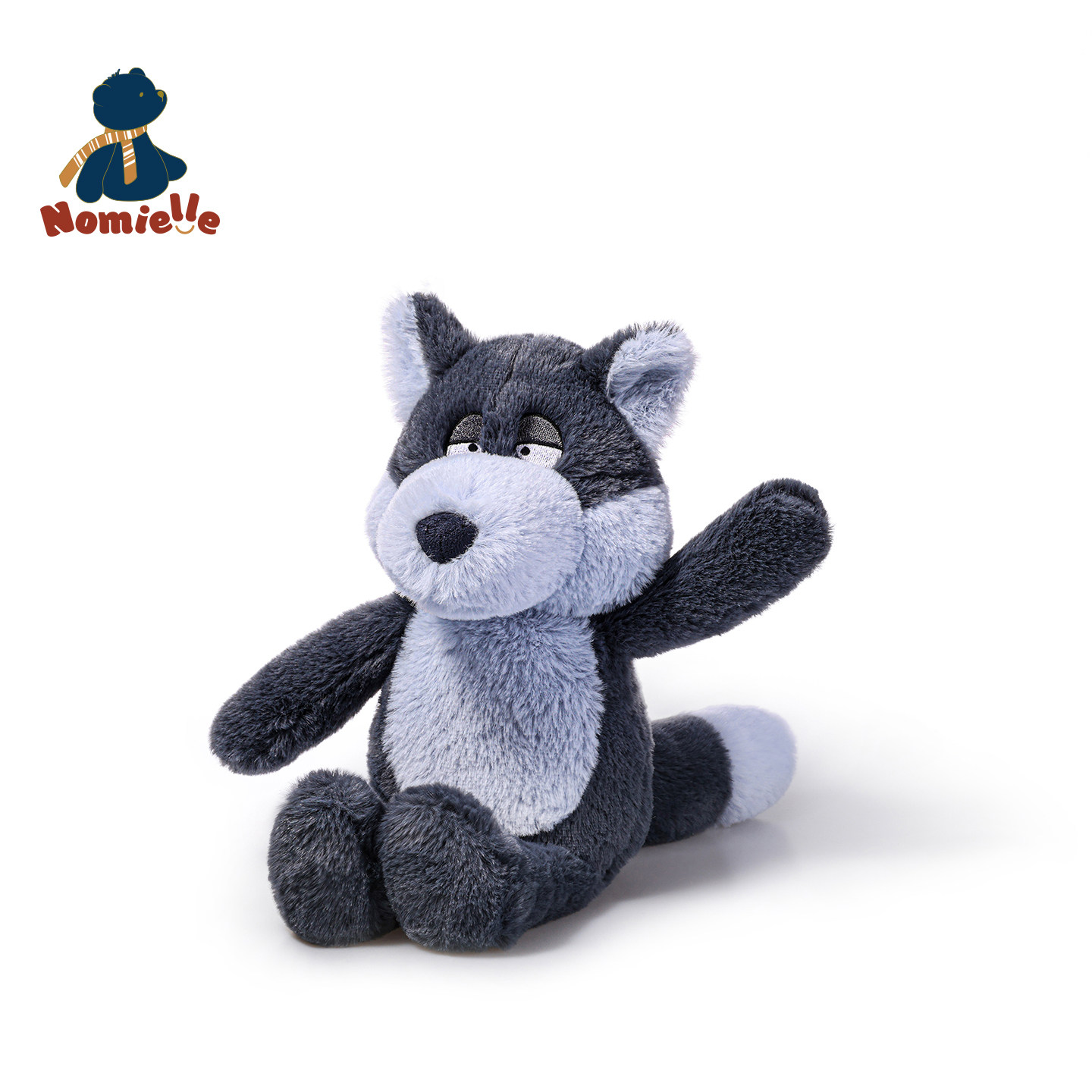 Nomielle毛绒玩具波洛狼萌宠玩具趣味公仔抱枕安抚娃娃生日礼物